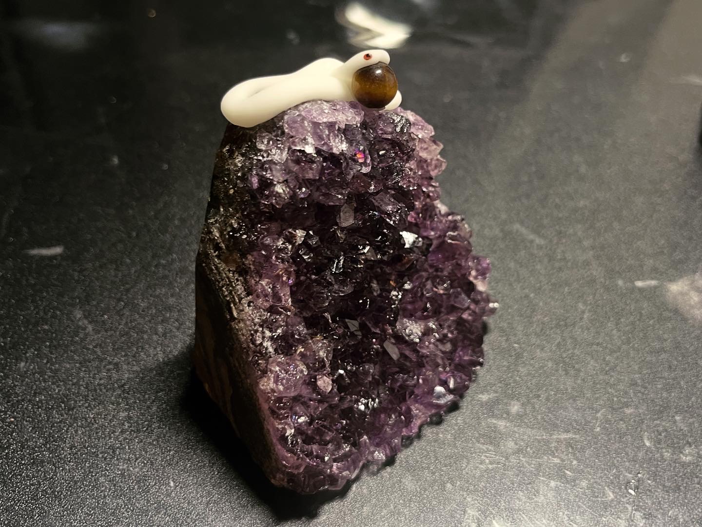 金蛇水神社限定品　アメジスト 置物 白い蛇付き 金蛇水神社限定品 アメジスト 置物 白い蛇付き 金蛇水神社 神社限定品